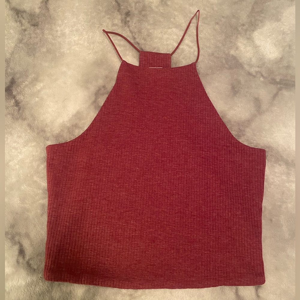 Maroon Crop Top
